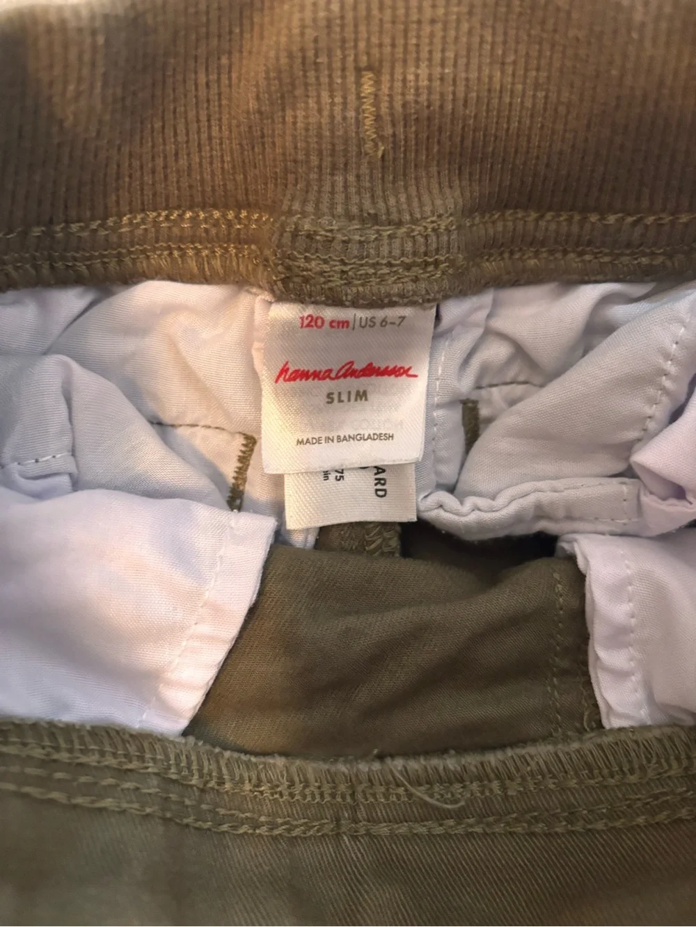 Hanna Andersson Olive Drawstring Jeans